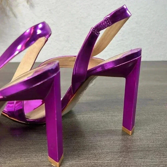 SCHUTZ Dannie Patent Leather Heels Sandals Size 9.5B - Picture 10 of 13